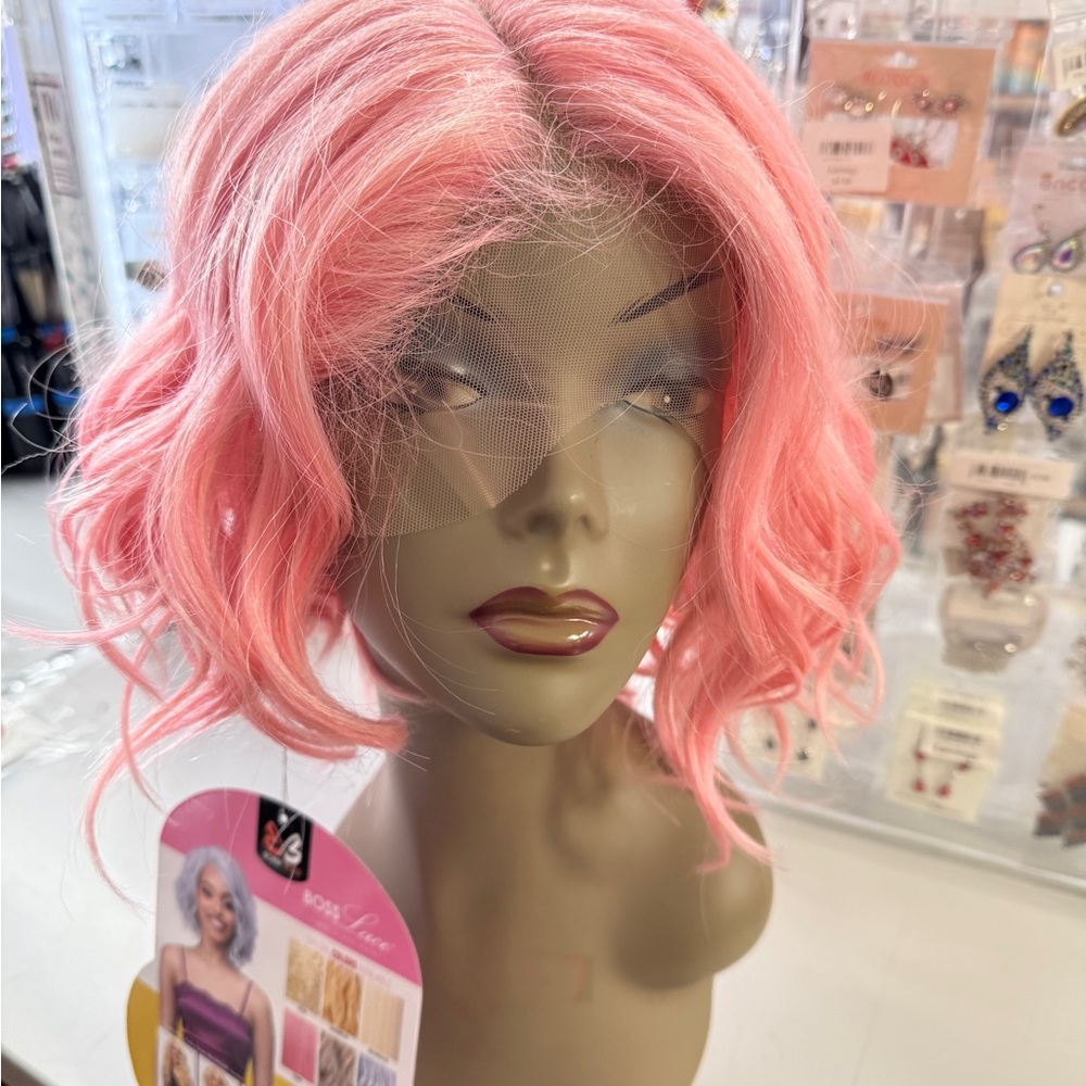 Pink Curly Wig